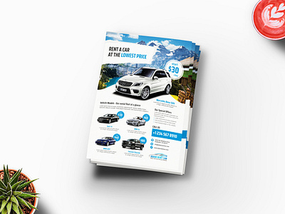 Car Rental Flyer Template agency automotive booking business dealer design flyer leasing print template promotion rent car rental transportation vehicle workshop