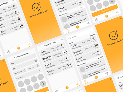 Mockup Final apps design schedule ui ux