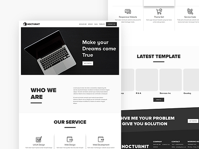 Nocturnit website landing page webdesgin webdevelopment website