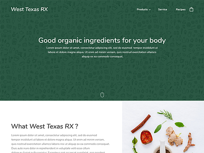 West Texas RX fit healt herbal landingpage uxdesign webdesign website