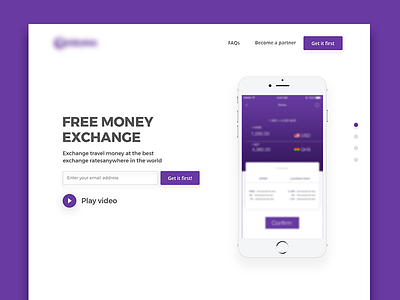 Money Change aplication change landingpage money moneychange purple static ui uiuxdesign ux