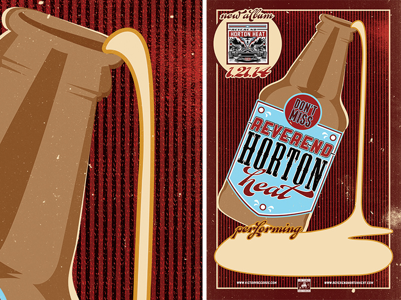 reverend horton heat :: tour poster type typography design music tour poster reverend horton heat
