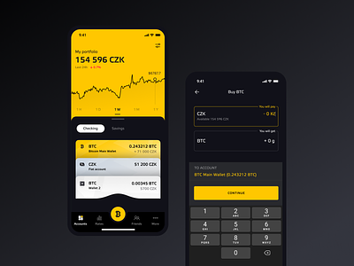 Bit.plus Redesign banking bitcoin btc buy crypto cryptocurrency gold homepage mobile app redesign savings uiux