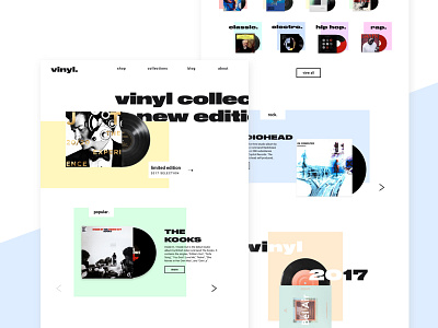Vinyl concept website concept design ecommerce homepage landing ui vinyl web website