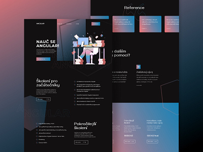 Angular Website angular design education homepage landing tech technology ui web website