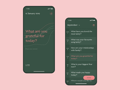 Q365: Daily Journaling app calendar daily diary homepage journal mobile app q365