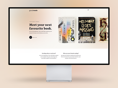 Goodreads Homepage Redesign graphic design redesign ui webdesign