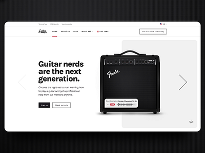 Guitar Nerds Landing Page