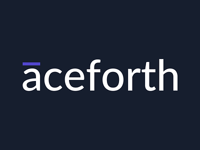 Aceforth Logotype - Dark Version branding design logo marquez