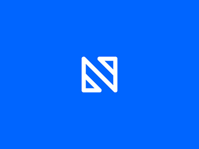 N - Logo blue design logo monochrome n logo