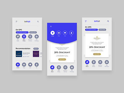 InMall design minimal mobile app ui ux