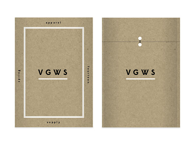 VGWS apparel book craft edmond sans envelope folder look lost type packing rendering shipping supply