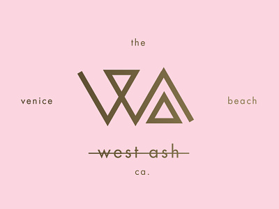 West Ash Clothing Logo a apparel boutique branding clean logo modern san serif sharp venice w