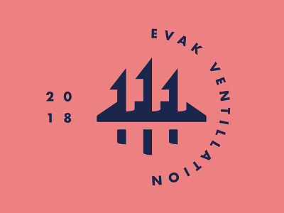 Evak Vent Technology Logo action sports arrows clean futura logo negative space simple ski snowboarding vent