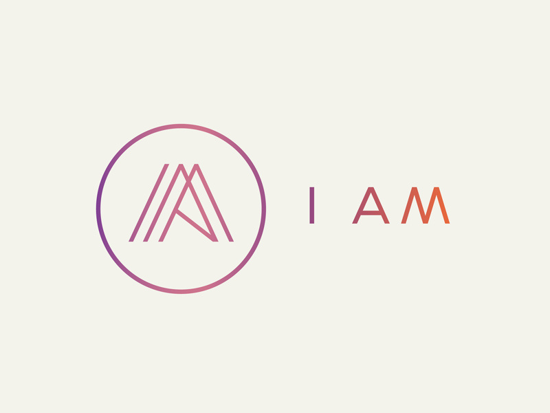 I AM branding project lines thin monoweight logo m i branding