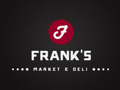Frank's Market & Deli Store Sign Concept Two branding chalkboard classic cruz deli franks logo market retro santa script sign signage soquel type vintage wisdom