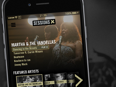 Sessions X Mobile App app mobile music ux