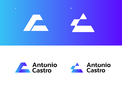 António Castro - AC Monogram consultant design digital geometric illustrator letter logo marketing minimal modern monogram vector