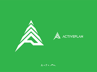 Activeplan Logo activities adobe ap brand branding design events illustrator letter logo logotype minimal nature sports