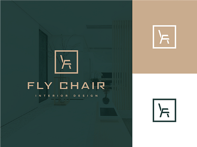 Flychair - Interior Design adobe branding design illustrator interior design letter logo logotype minimal monogram vector