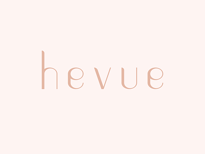 Hevue adobe body care brand branding design hair care hevue illustrator logotype luxury luxury brand minimal skin care vector wordmark