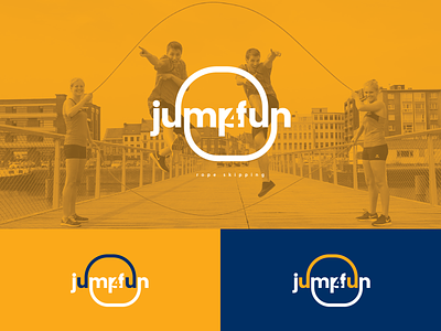 Jump 4 Fun branding design fun idenity illustrator jump logo logotype negative space rope skipping ropes team vector