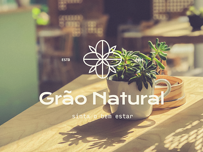 Grão Natural bar logo branding design food fresh grain green healthy idenity illustrator logo minimal natural