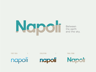 Logo Napoli - Between the earth and the sky between brand earth flag flat idea italy logo napoli sky