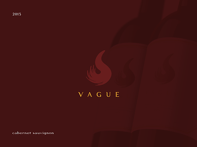 Wine bottle labels - Vague bottle brand color design flat label logo minimal red simple wine