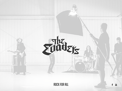 The Evaders - Rock band logo brand grey lettering logo rock typography