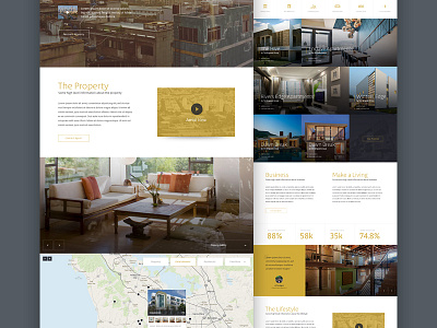 Property Information apartments focus lab gallery grid landing page map map view property residential web web design website