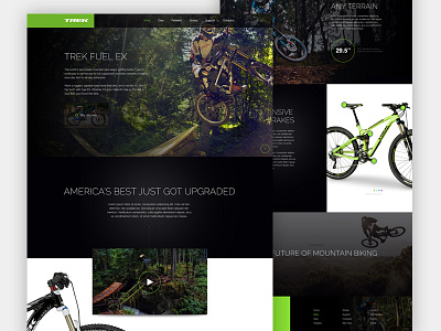 Trek Fuel EX: Real Pixels biking dark gallery interactive landing page mountain biking product page real pixels trail riding trek website