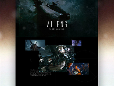 Aliens - The 30th Anniversary aliens anniversary dark website editorial landing page movies outer space ripley science fiction space web design web layout