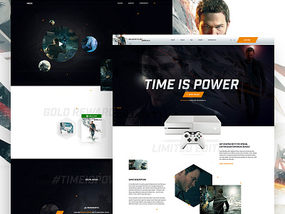 Quantum Break commerce game landing page microsoft motion product page video games web web design website xbox