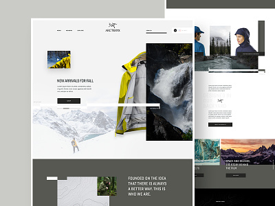 Arc'teryx Concept commerce concept hiking outdoors story travel web web design