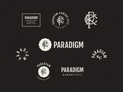 Paradigm Kansas City branding christian church design identity kansas city lettering logo monogram paradigm pkc type young adult