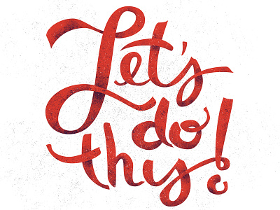 Let's Do This lettering ribbon shading texture type typography