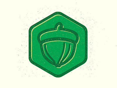Textured Acorn Logo acorn green hexagon icon logo no puns this time texture vector