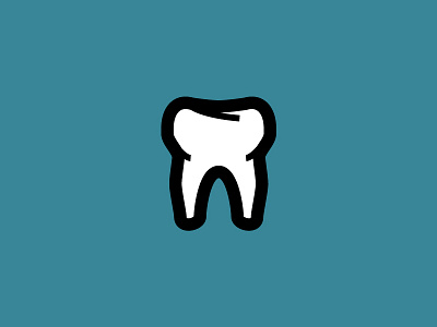 Teefers dentist icon line logo teeth tooth