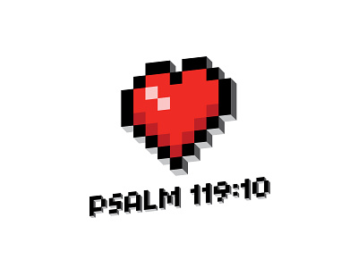 My Whole Heart 119 3d 8 bit bible heart minecraft psalm scripture verse