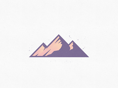 Sunset Mountain adventure expedition explore gradient icon illustration light mountain sunset texture