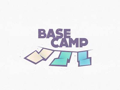 Base Camp Flags adventure base camp expedition flag gradient icon illustration logo mountain texture