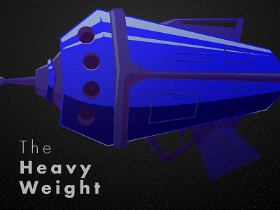 The Heavy Weight galaxy gun heavy illustration ray gun sci fi science fiction spectrum vector weight