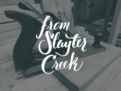 from Slayter Creek brand brush custom handplane lettering script texas tool typography woodworking