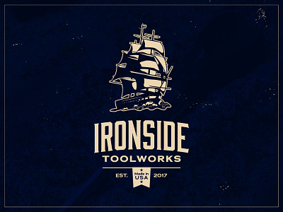 Old Ironsides boat brand craft hand tool ironside logo sail ship tool uss constitution wood woodwork