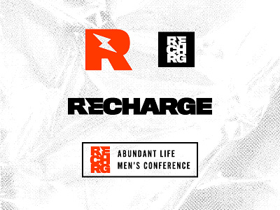 Recharge branding christian church conference men ministry recharge