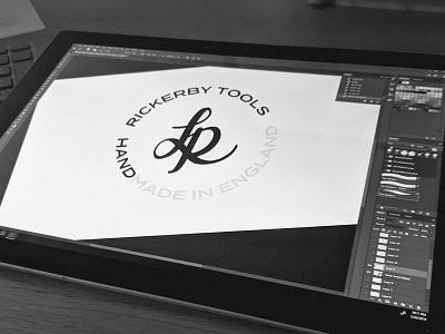 Rickerby Secondary branding lettering logo script tools