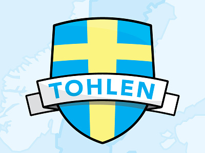 It's "Toe-lean" banner crest shield svensk sweden swedish tohlen
