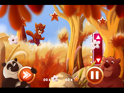 iOS Game Screenshot button character game interface ios ipad iphone menu screenshot sketch