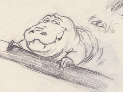 Crocodile - Sketch animals cute disney drawing drawings funny illustration illustrations